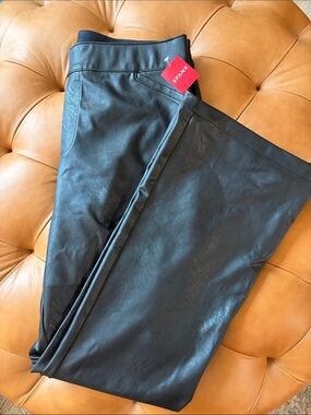 NWT Spanx Leather-Like Flare Pant